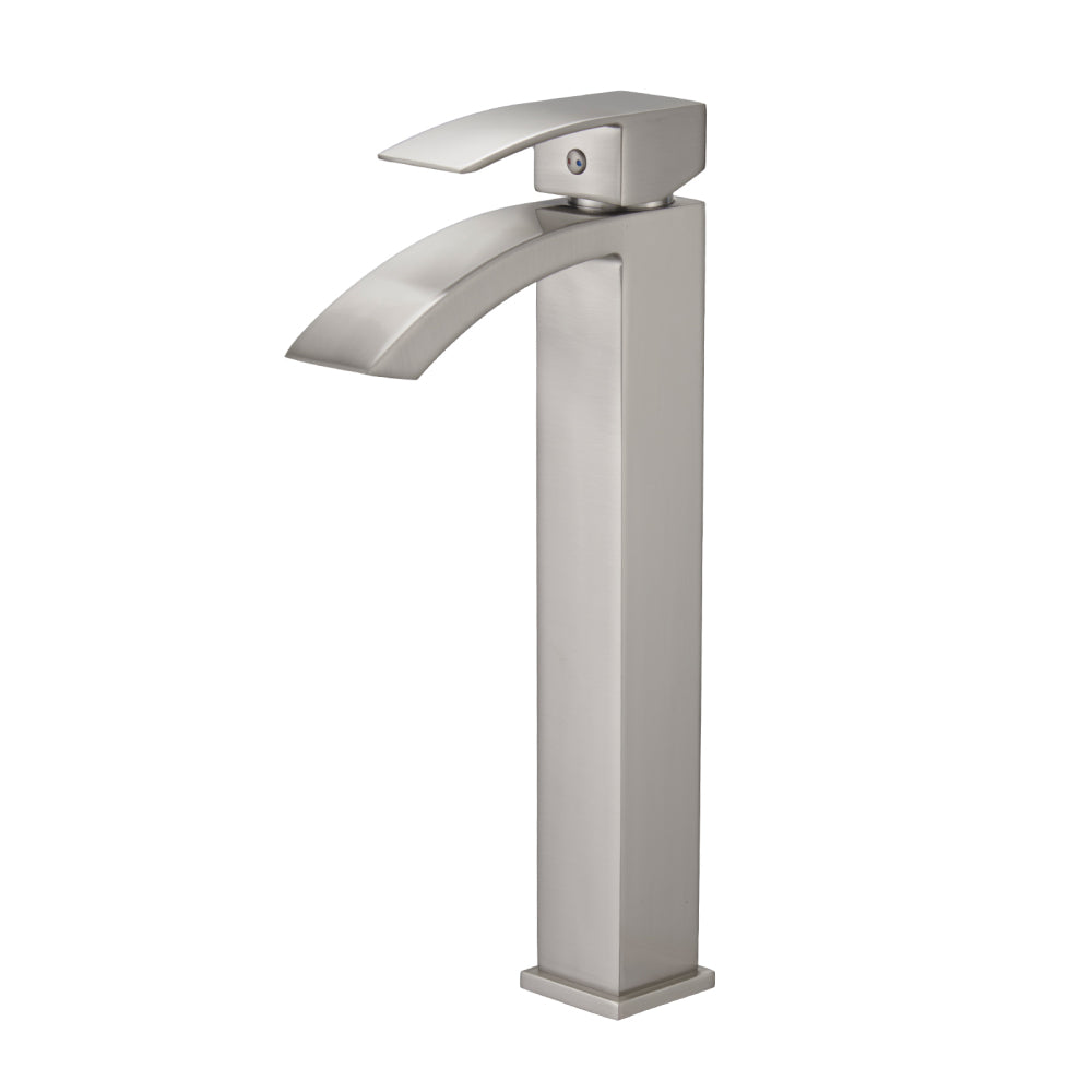 Brushed Nickel Bathroom Faucet,Faucet for Bathroom Sink, Single Hole Bathroom Faucet Modern Single Handle Vanity Basin Faucet