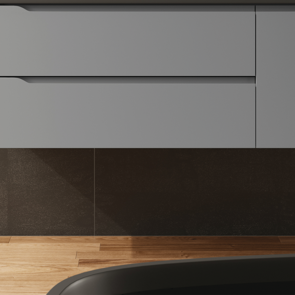 DAX Cenit Single Vanity Cabinet with 2 Drawers 1 Door 40" Inches Matt Mist