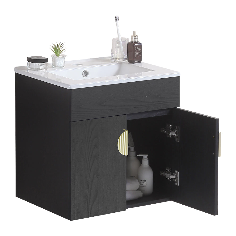 20''Bathroom Vanity,black Excluding sink (Without ceramic basin)