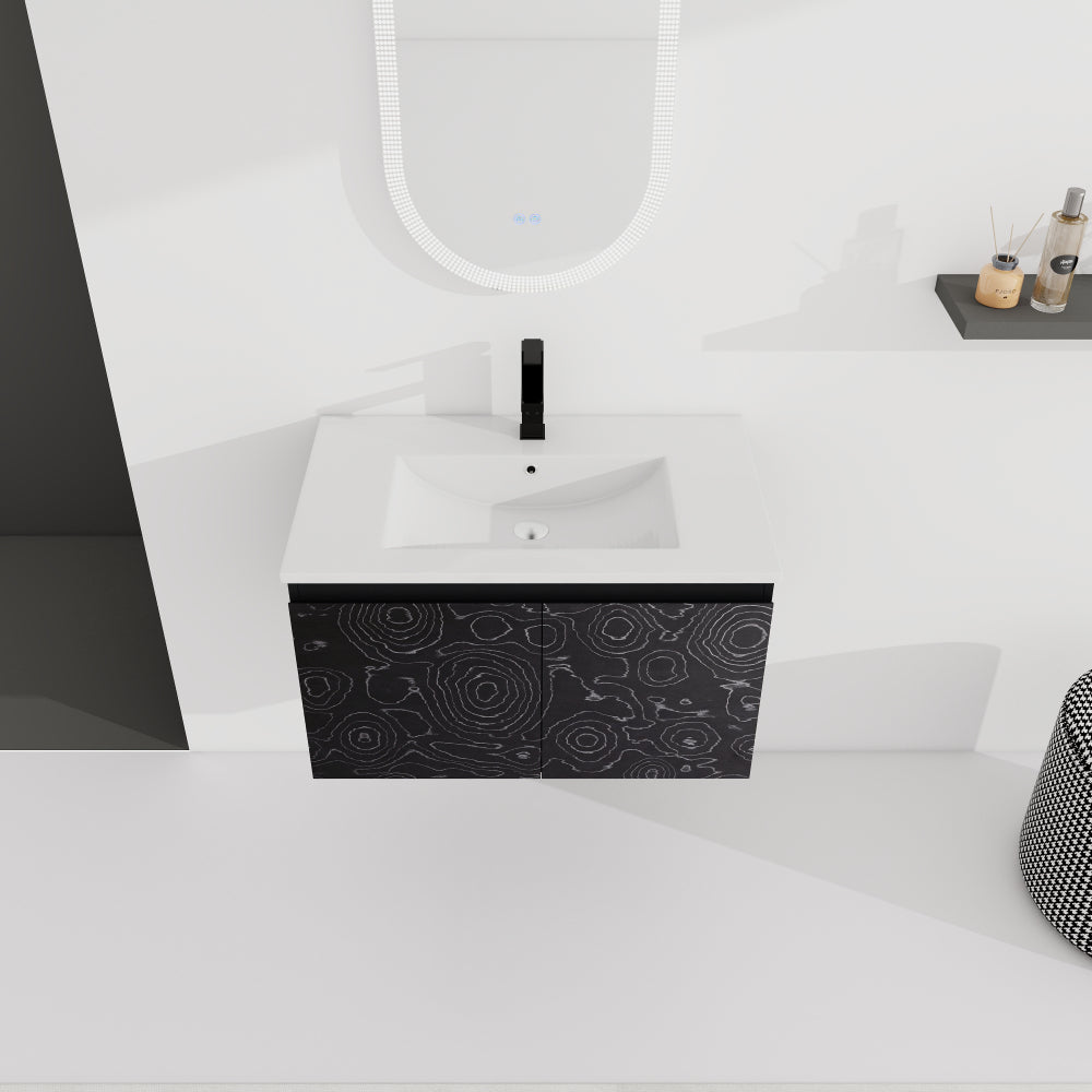 30'' Floating Wall-Mounted Bathroom Vanity With Ceramics Sink & Soft-Close Cabinet Door, KD-Package