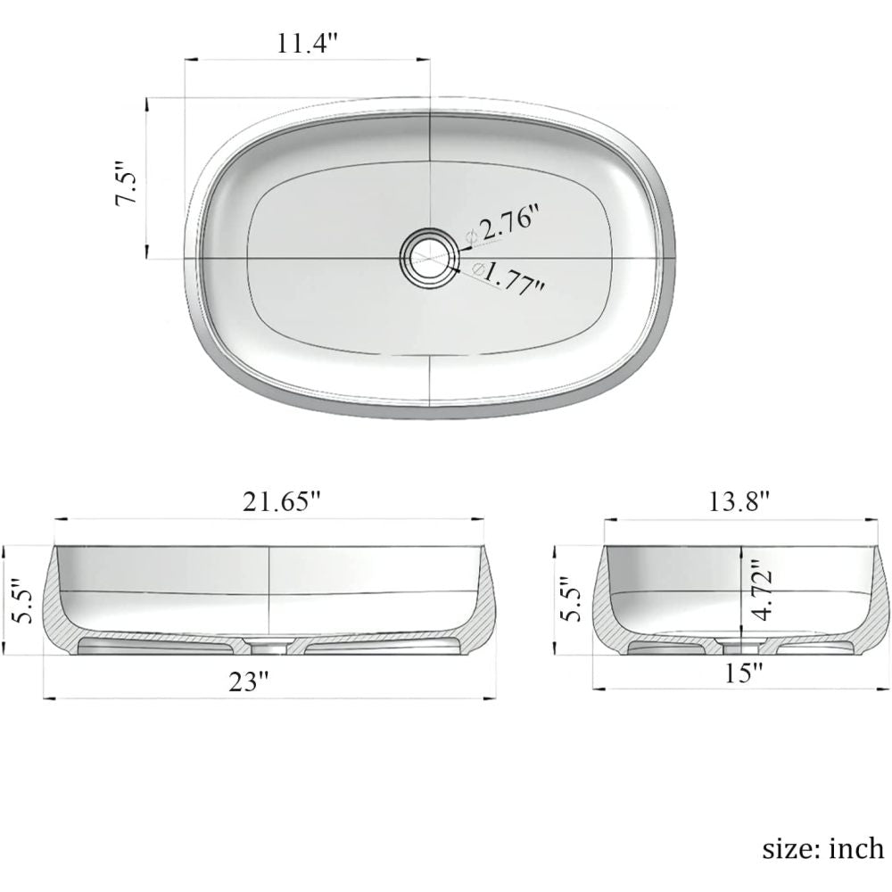 Vessel Sink Resin Bathroom Sink Modern Art Sink 2266-red