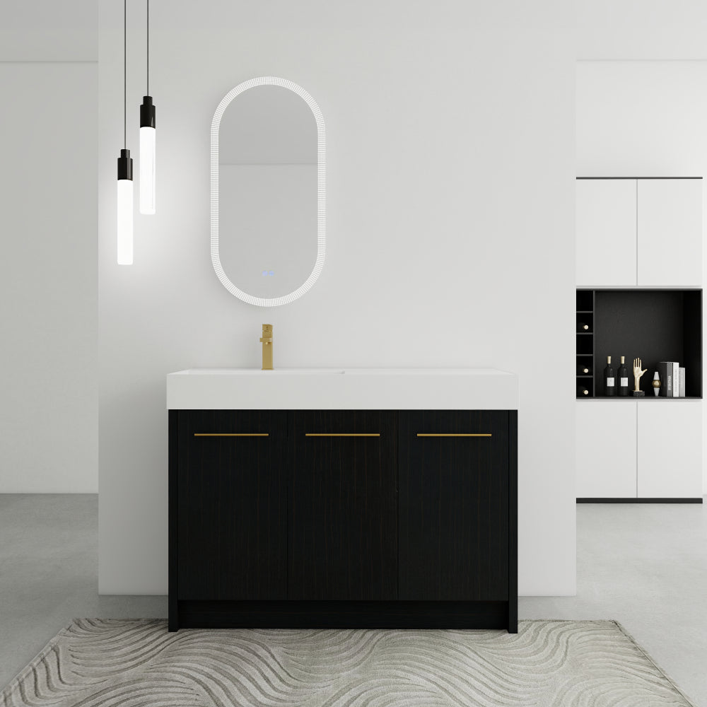72 Inch Freestanding Bathroom Vanity with Resin Sink and a Storage Cabinets, With Soft Closing Door, 09230*2+0312 Combination Cabinet, KD-Package