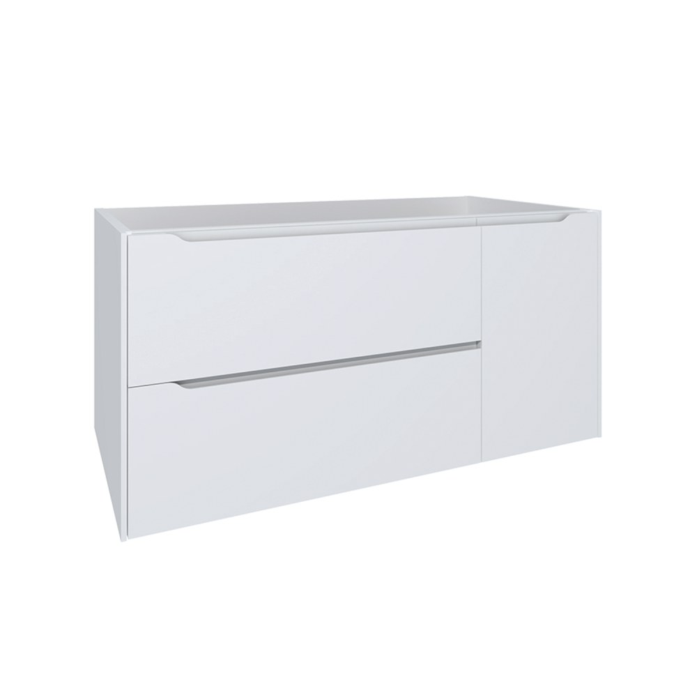 DAX Cenit Single Vanity Cabinet with 2 Drawers 1 Door 40" Inches Matt White