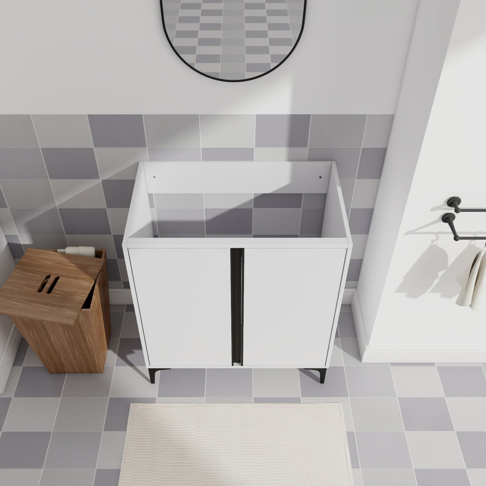 Soft Close Doors Bathroom Vanity,30 Inch For Small Bathroom (Only Vanity ,NO Sink)