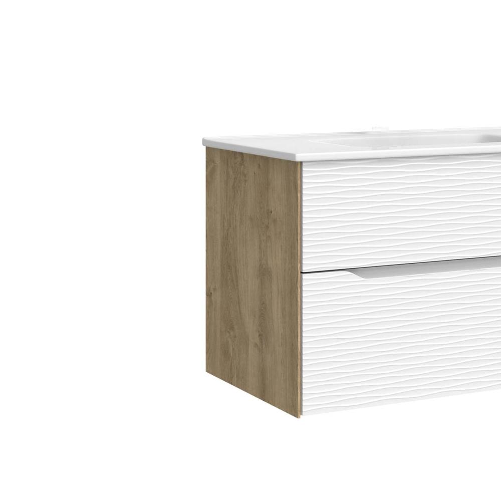 DAX Sahara Vanity Cabinet 40" Oak / Matt White w/ Onix Basin
