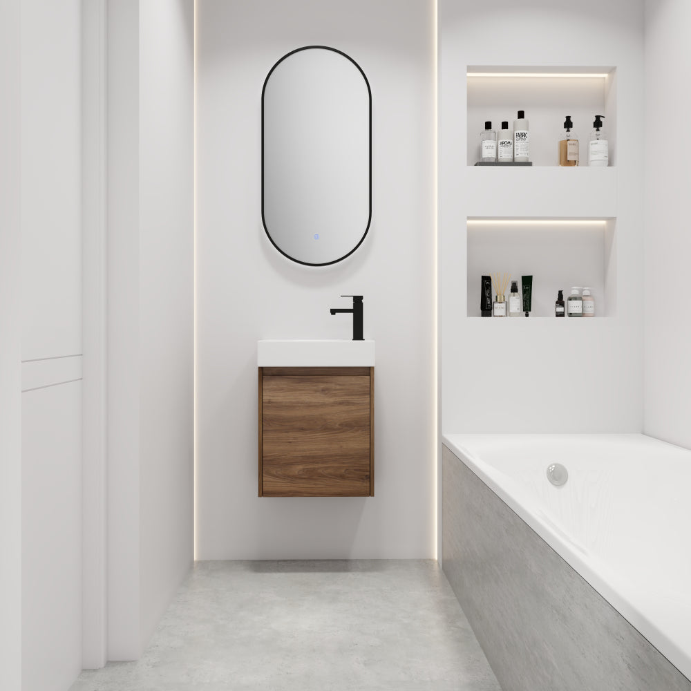 18 Inch Freestanding Bathroom Vanity With Single Sink, Soft Closing Doors, Suitable For Small Bathrooms-BVB03118BRE