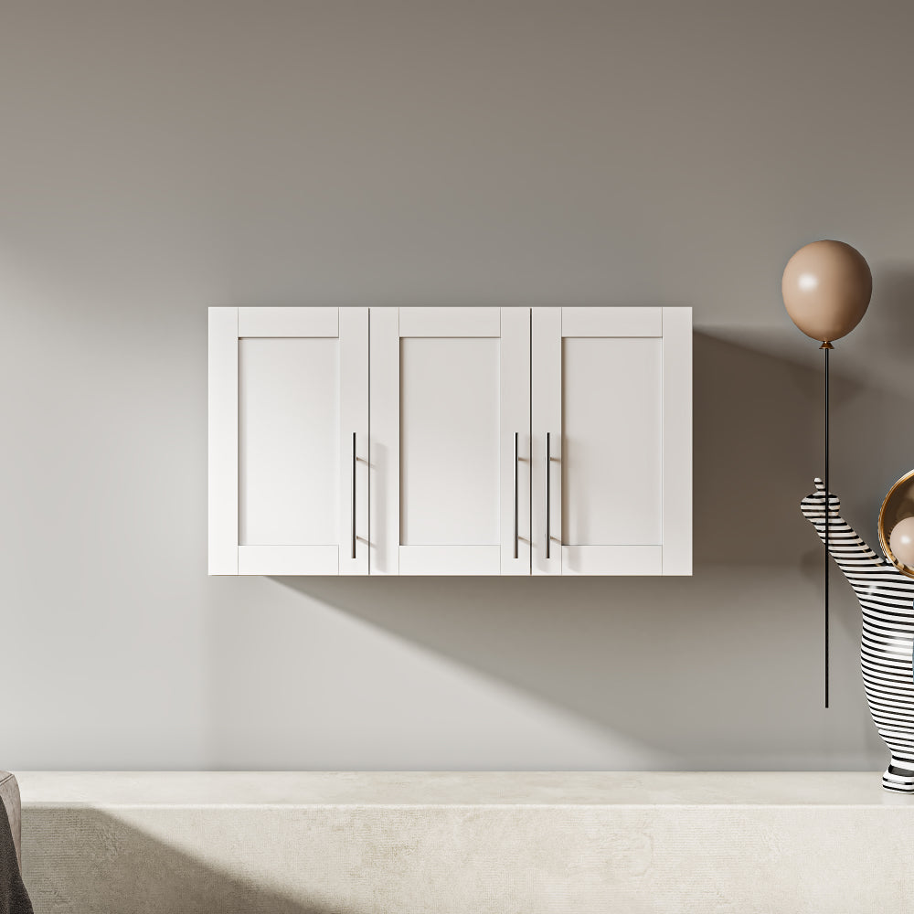 Bathroom Mirror Cabinet - Two Door Wall Cabinet Bathroom Vanity Mirror Cabinet with Facial Tissues Slot and Multifunctional Storage Area