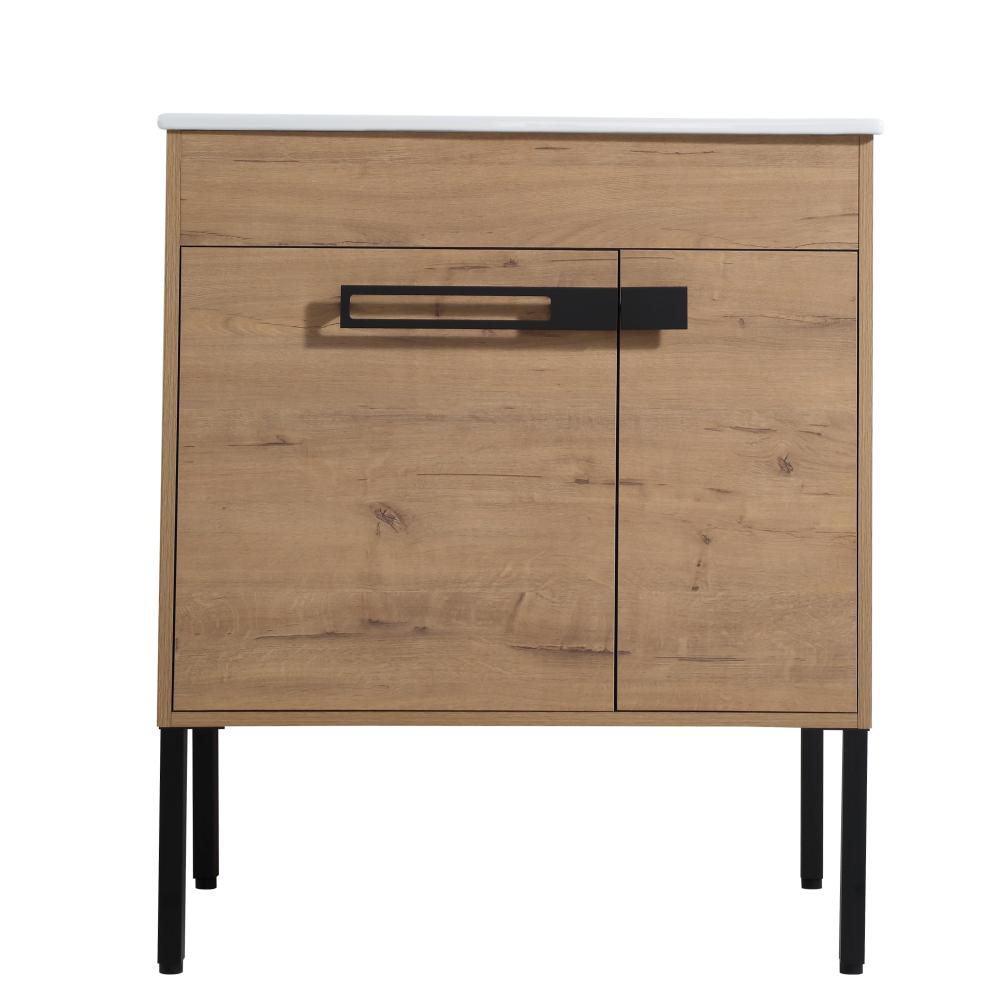24 Inch Bathroom Vanity, Freestanding Bathroom Vanity or Floating is Optional Conversion-00324CG-1-G-BL9060B(KD-Packing)
