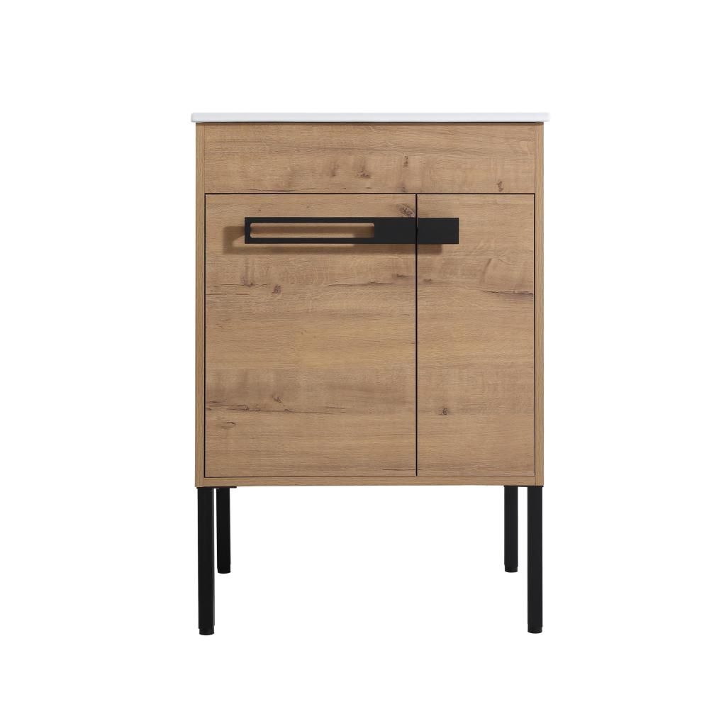 24 Inch Bathroom Vanity, Freestanding Bathroom Vanity or Floating is Optional Conversion-00324CG-1-G-BL9060B(KD-Packing)