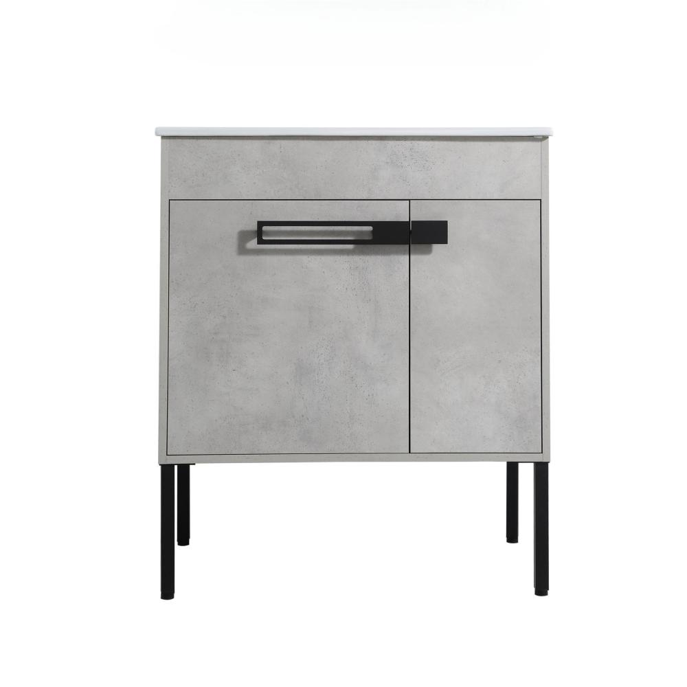 24 Inch Bathroom Vanity, Freestanding Bathroom Vanity or Floating is Optional Conversion-00324CG-1-G-BL9060B(KD-Packing)