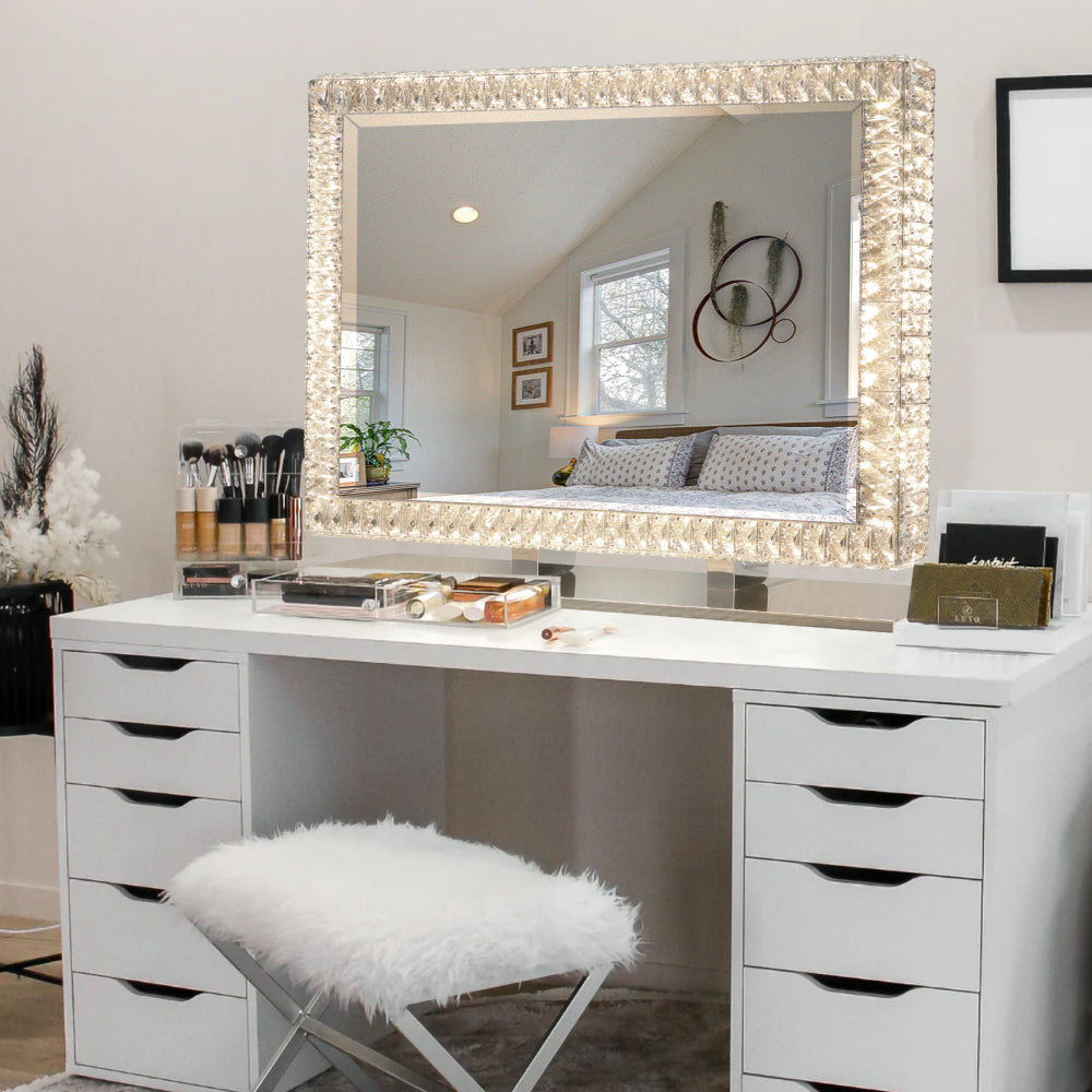 72" x 36" LED Bathroom Mirror with Anti-Fog and Touch Sensor – Modern Frameless Lighted Wall Mirror for Bathroom Vanity, Shower Room, or Dressing Area