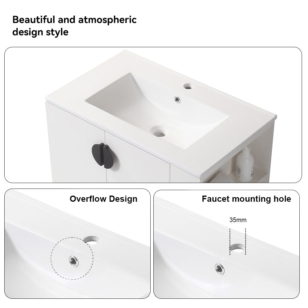 30'' Bathroom Vanity.white(Without ceramic basin)