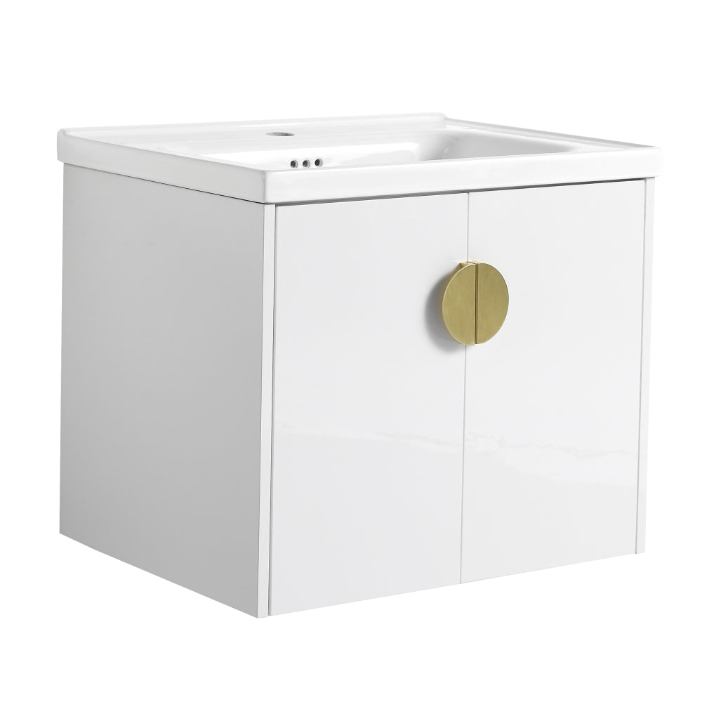 28 Inch Soft Close Doors Bathroom Vanity With Sink, For Small Bathroom (KD-Packing)