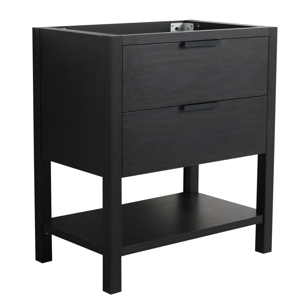 30 inch Bathroom Vanity With Sink and 2 Soft Close Drawers, Golden Handle-BVB01030BCTG-BL9075B