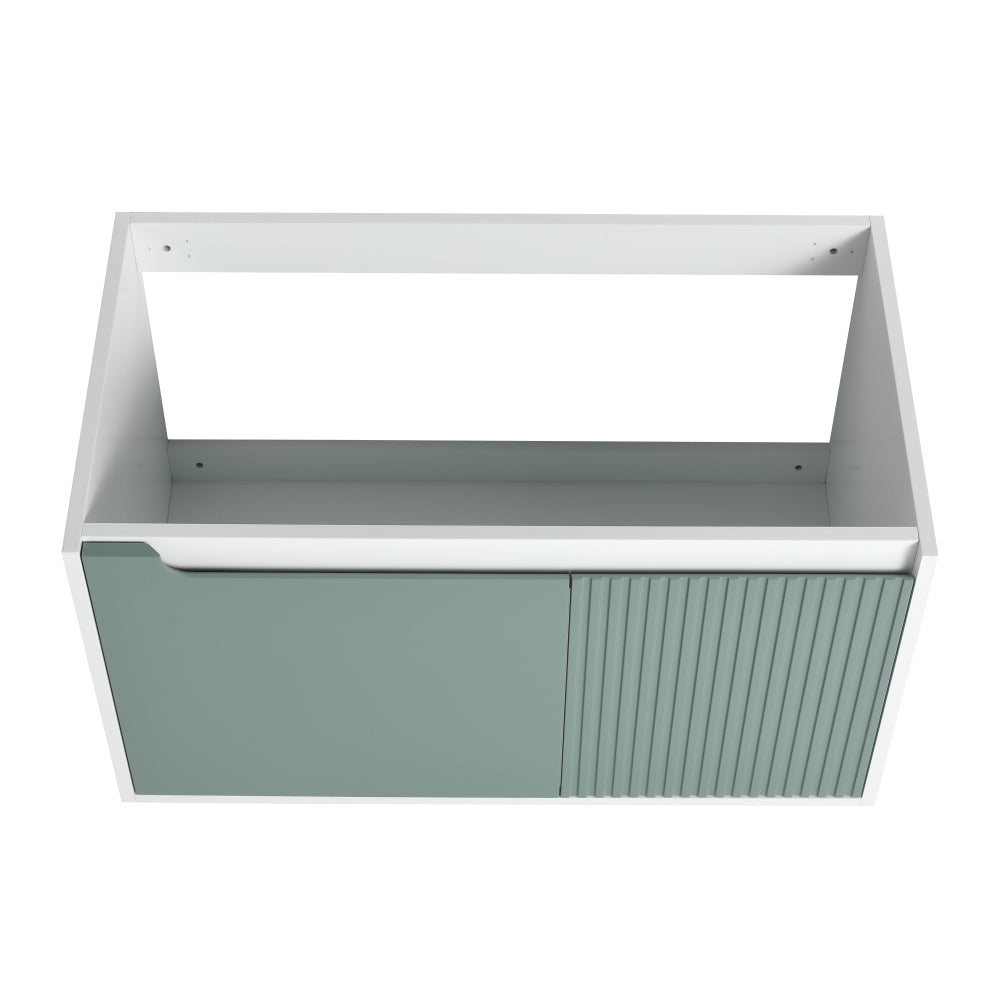 36'' Floating Wall-Mounted Bathroom Vanity & Soft-Close Cabinet Door(Only Vanity ,without Basin)