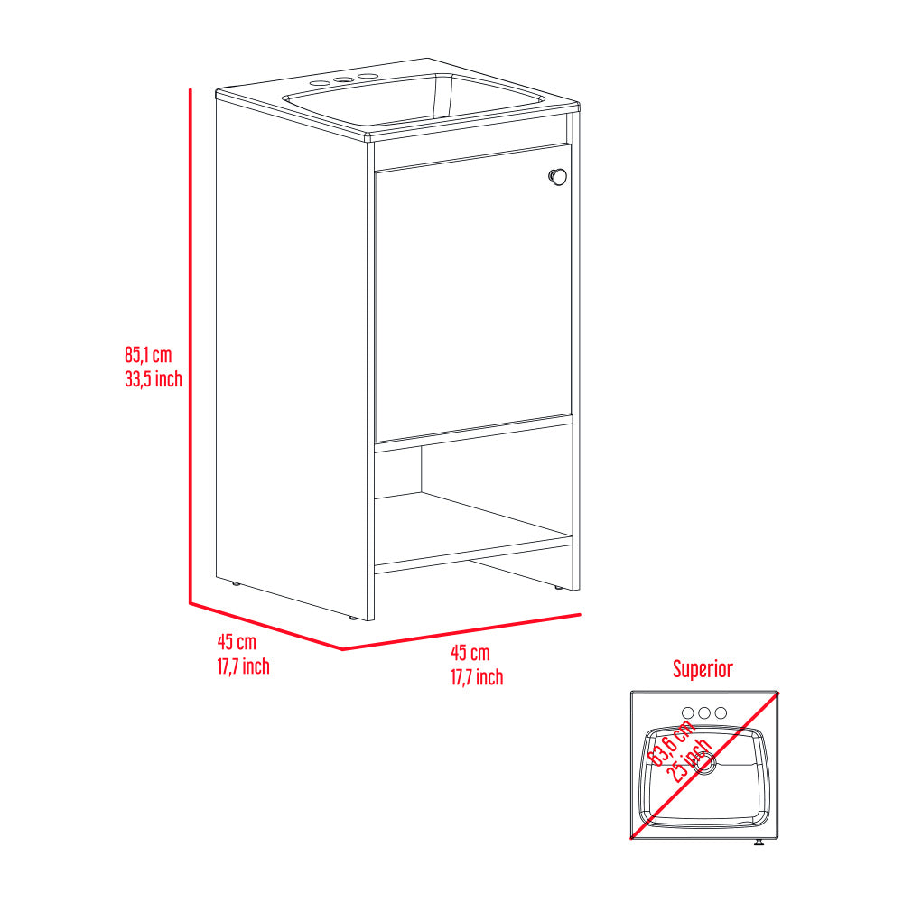 Bathroom Vanity Poket, Bathroom, White