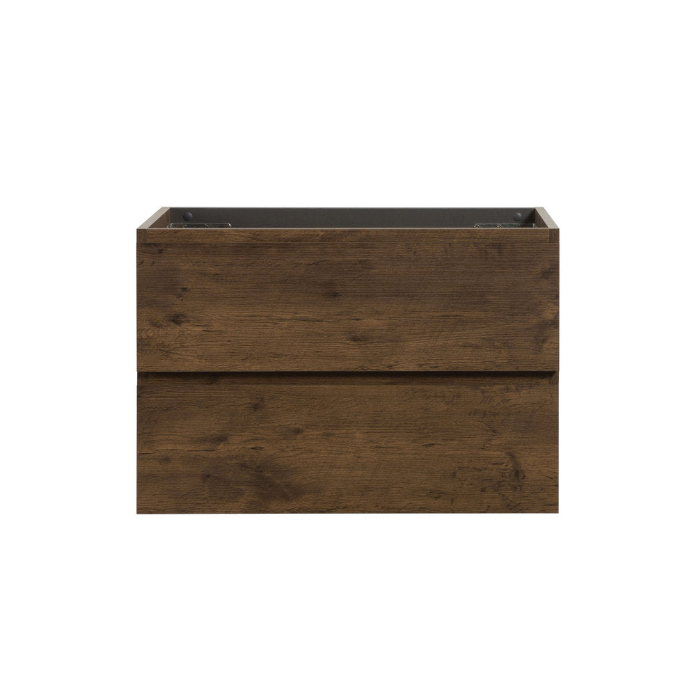 Alice-24W-102,Wall mount cabinet WITHOUT basin, Gray color, with two drawers, Pre-assembled