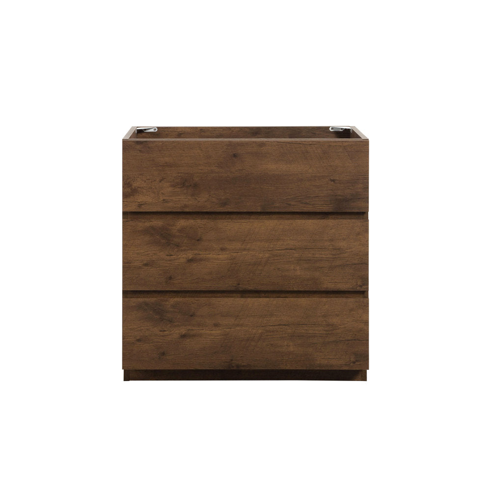 Alice-36F-102,Floor cabinet WITHOUT basin, Gray color, With three drawers, Pre-assembled