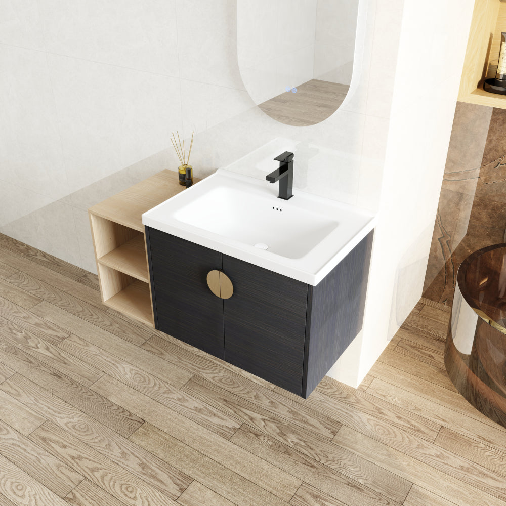 40" Inch Soft Close Doors Bathroom Vanity With Sink, and A Small Storage Shelves(BVC06328BCT-BVC07412LTK)