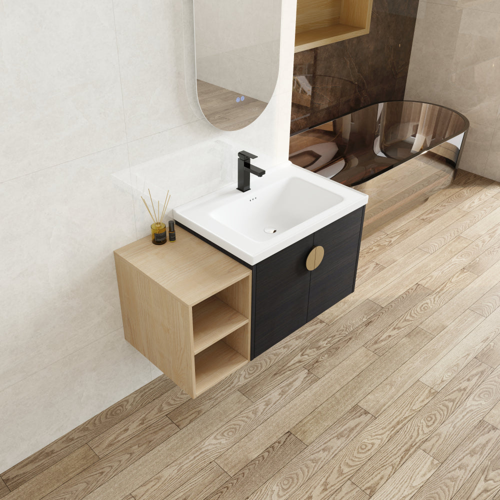 40" Inch Soft Close Doors Bathroom Vanity With Sink, and A Small Storage Shelves(BVC06328BCT-BVC07412LTK)
