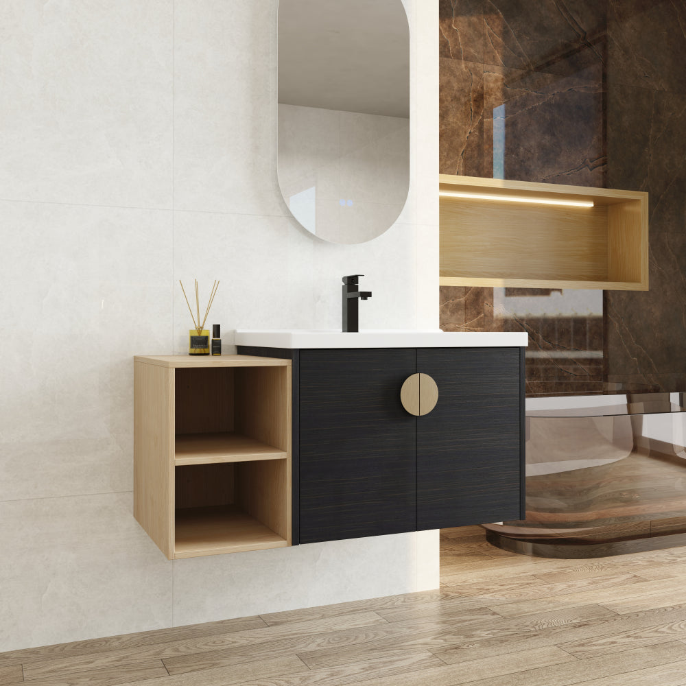 40" Inch Soft Close Doors Bathroom Vanity With Sink, and A Small Storage Shelves(BVC06328BCT-BVC07412LTK)
