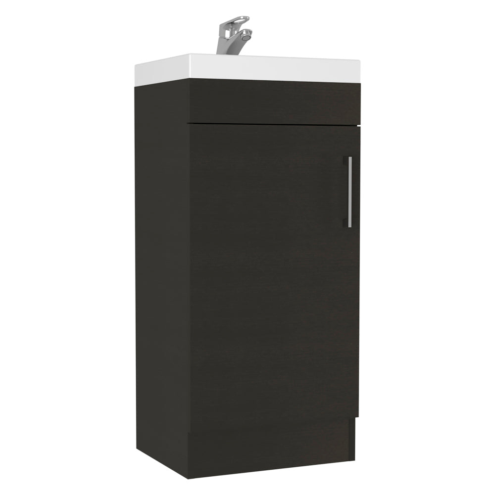 Sevilla Bathroom Vanity, Single Door Cabinet, Black