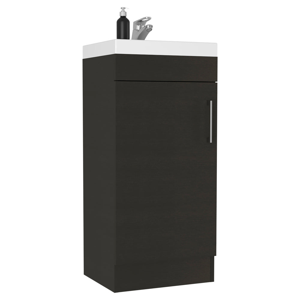 Sevilla Bathroom Vanity, Single Door Cabinet, Black