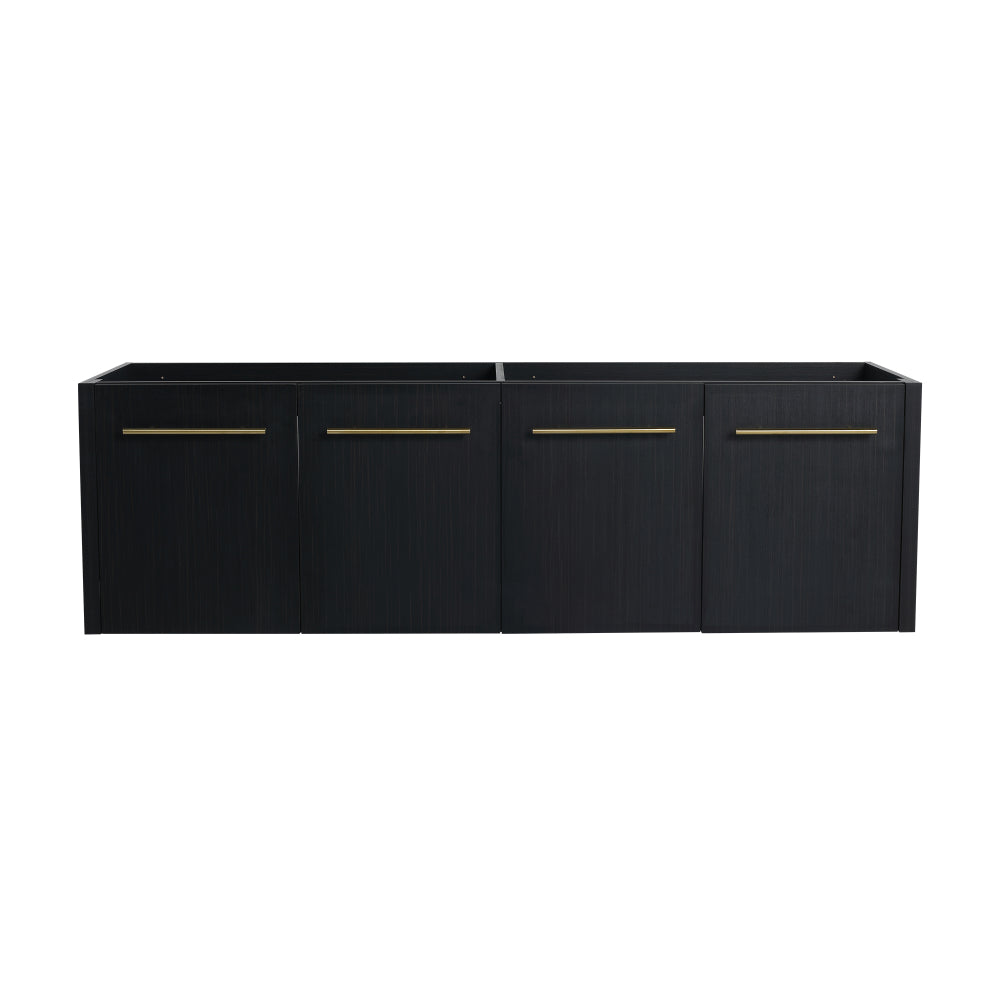 48 Inch Wall-Mounted Bathroom Vanity with Sink, Thick Edged Resin Basin, KD-Package