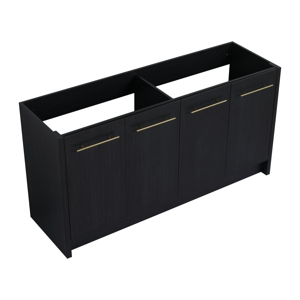 72 Inch Freestanding Bathroom Vanity with Resin Sink and a Storage Cabinets, With Soft Closing Door, 09230*2+0312 Combination Cabinet, KD-Package