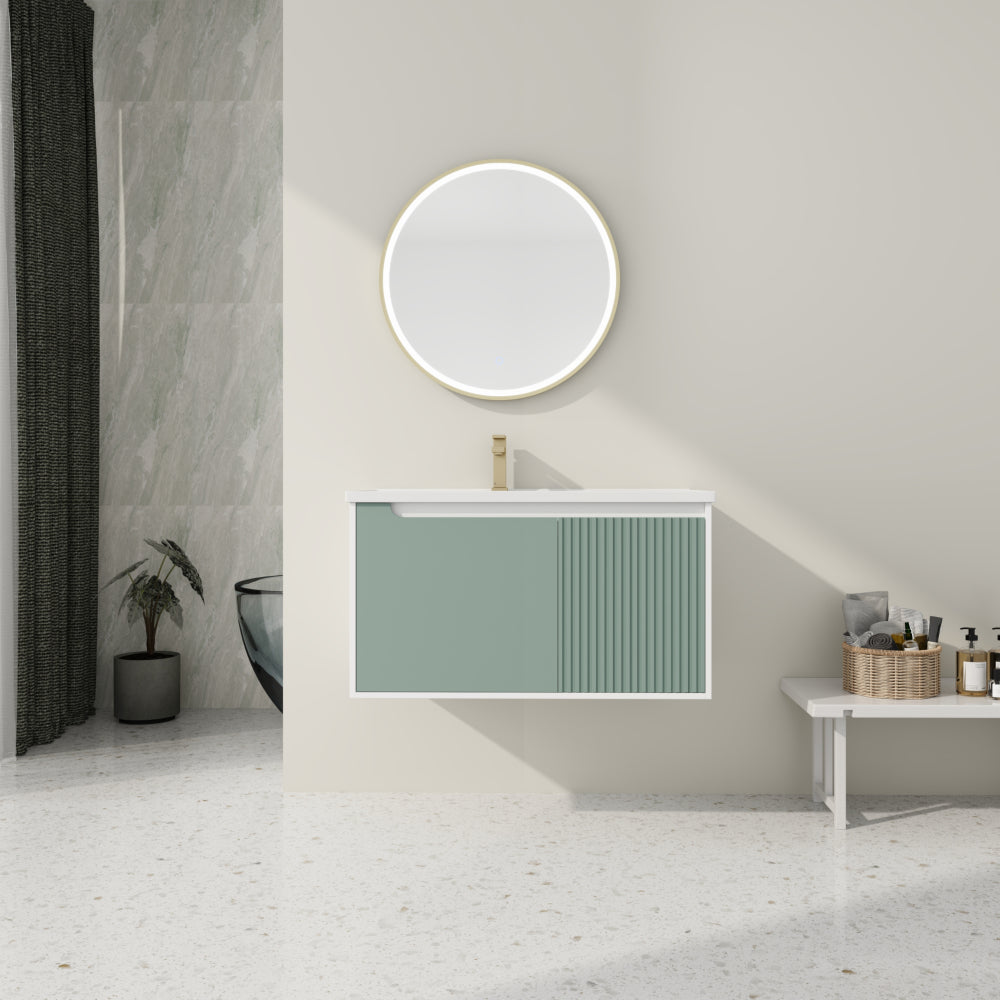 Floating Bathroom Vanity with Sink 32 Inch for Bathroom, Bathroom Vanity with Soft Close Door,