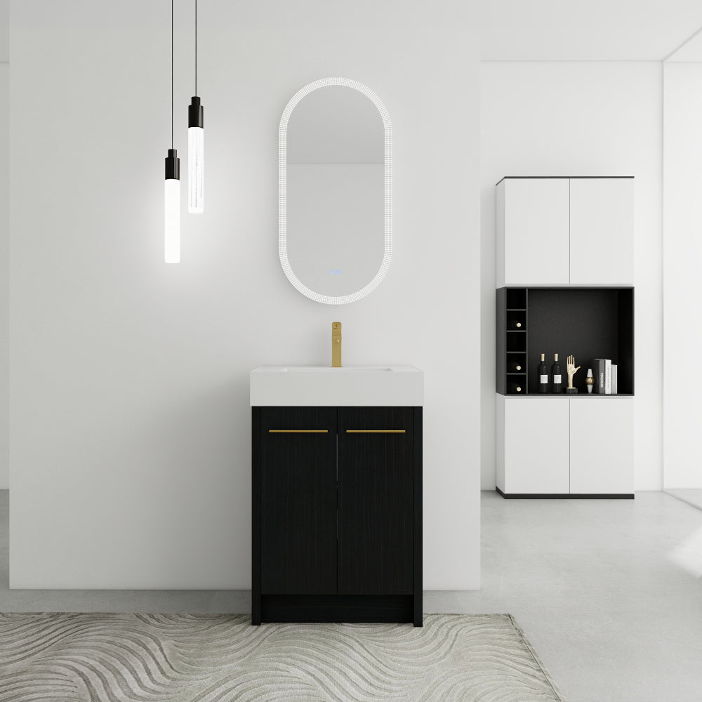 72 Inch Freestanding Bathroom Vanity with Resin Sink and a Storage Cabinets, With Soft Closing Door, 09230*2+0312 Combination Cabinet, KD-Package