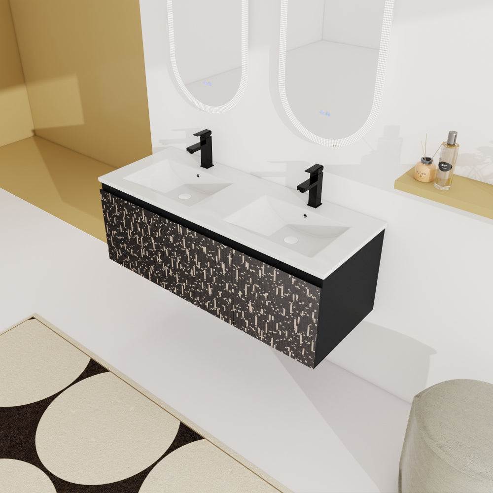 48'' Floating Wall-Mounted Bathroom Vanity & Soft-Close Cabinet Door, KD-Package