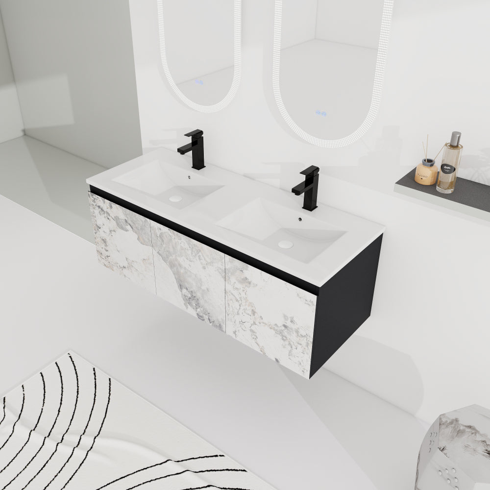 48'' Floating Wall-Mounted Bathroom Vanity & Soft-Close Cabinet Door, KD-Package