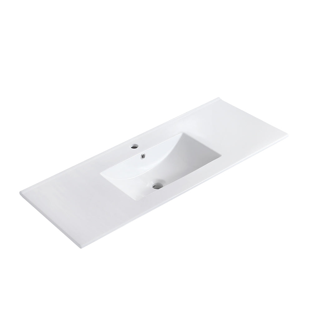 48" Green Bathroom Vanity with Ceramic Sink Combo, Abundant Storage Cabinet -4 Soft close doors and 2drawers
