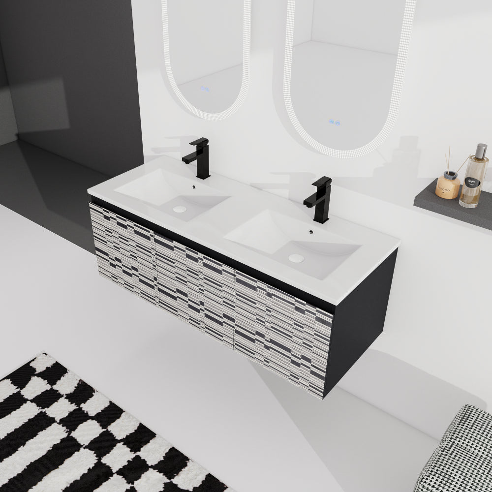 48'' Floating Wall-Mounted Bathroom Vanity & Soft-Close Cabinet Door, KD-Package