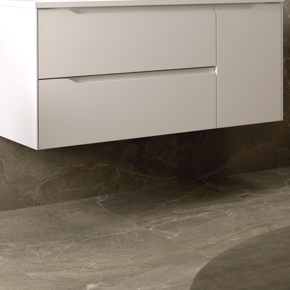 DAX Cenit Single Vanity Cabinet with 2 Drawers 1 Door 40" Inches Matt White