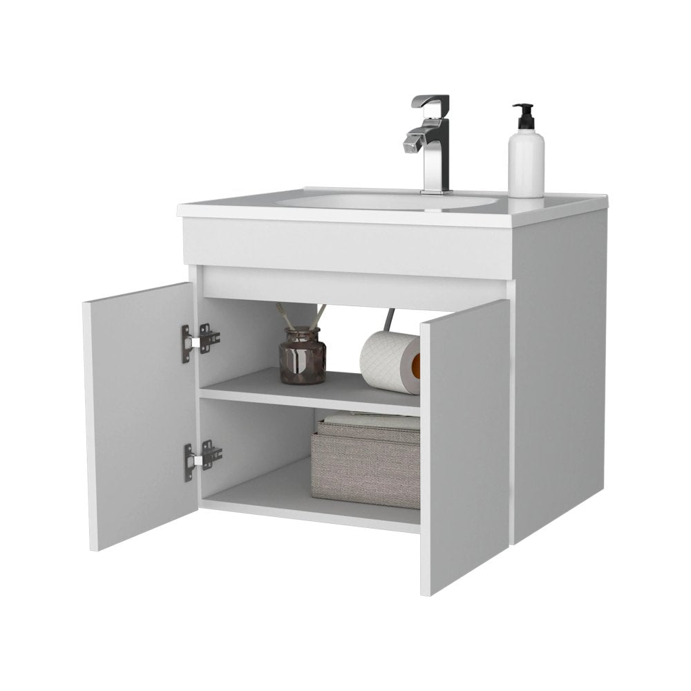 White Vanity with 2 Doors