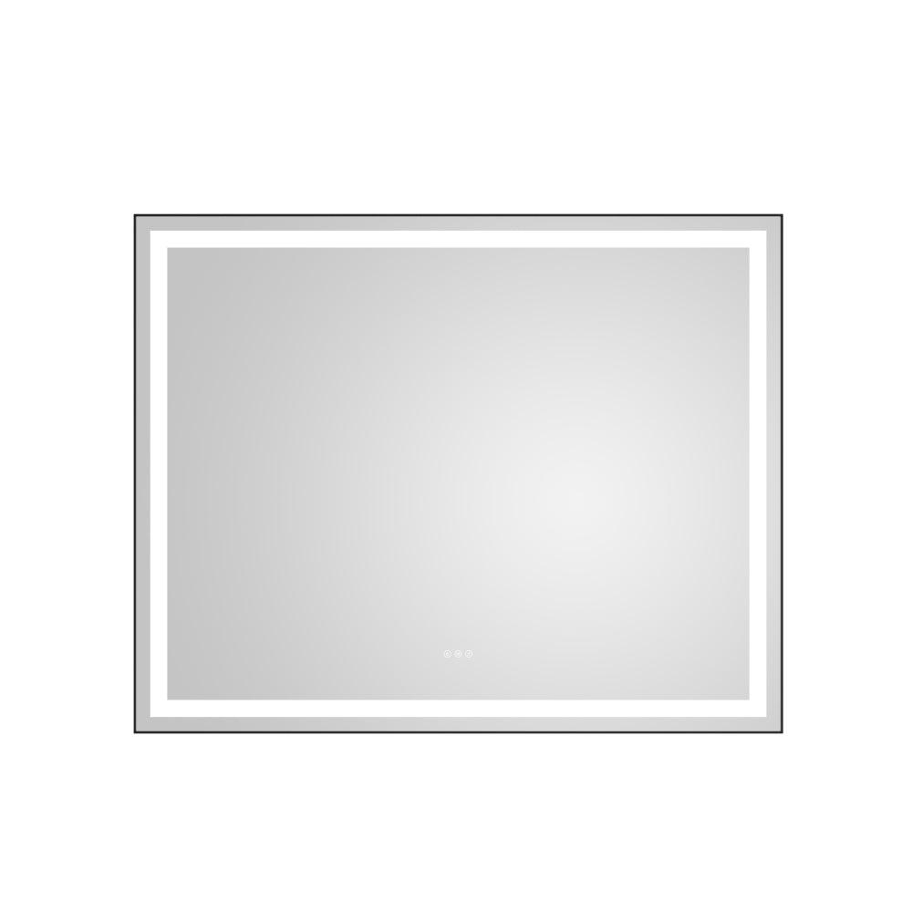 72 x 48 Inch LED Bathroom Mirror with Aluminum Frame, Wall Mounted Vanity Mirror, Anti-Fog, Memory, 3 Colors, Stepless Dimmable