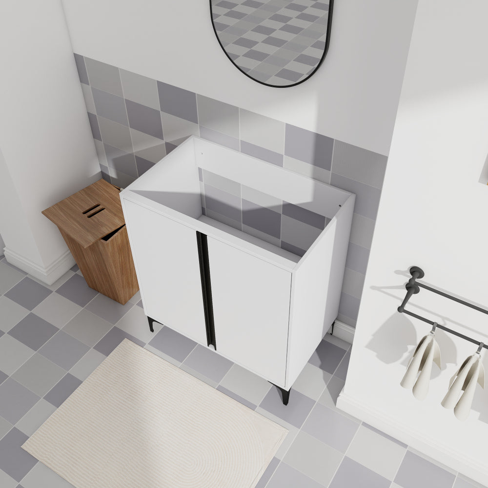 Soft Close Doors Bathroom Vanity,30 Inch For Small Bathroom (Only Vanity ,NO Sink)
