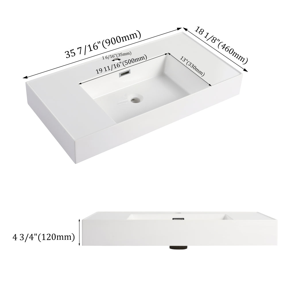36" Bathroom Sink-GRB36120MMO