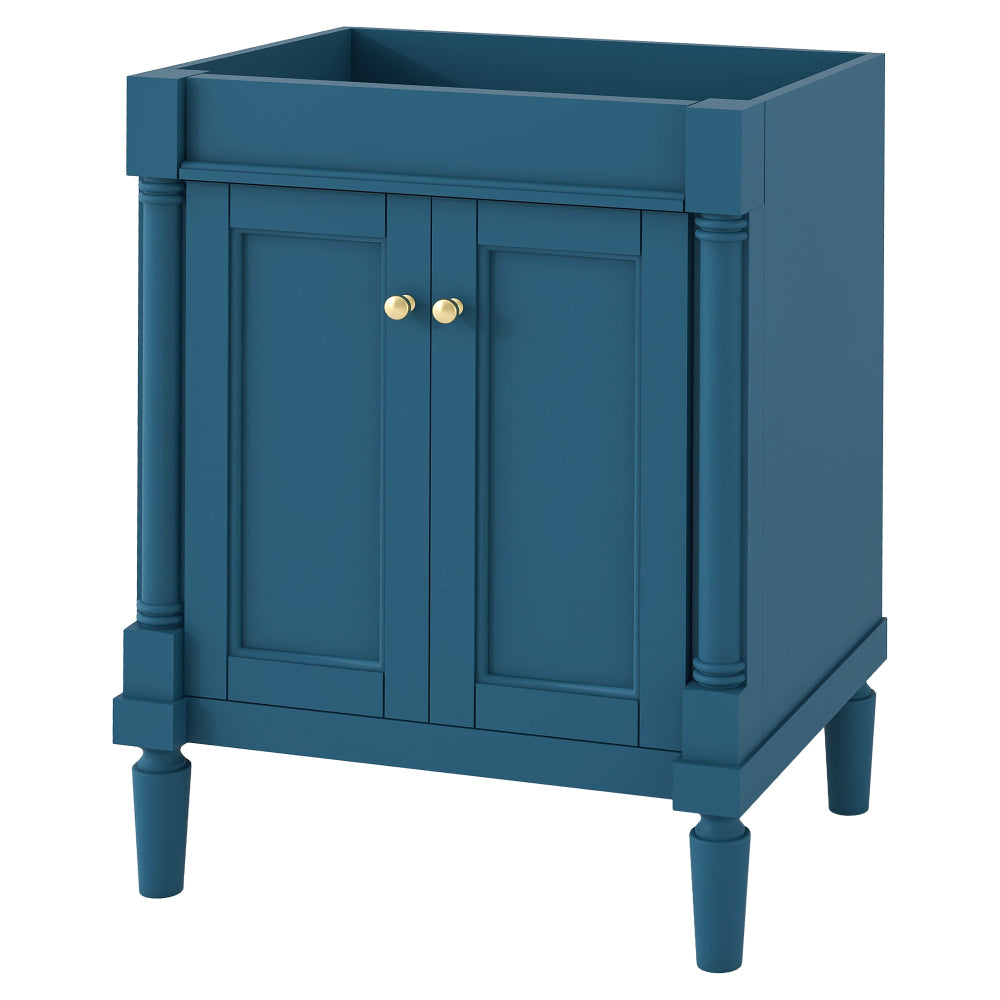 24'' Bathroom Vanity without Sink, 2-Tier Modern Bathroom Storage Cabinet, Single Sink Bathroom Vanity, Large Storage Shelves (NOT INCLUDE BASIN SINK)