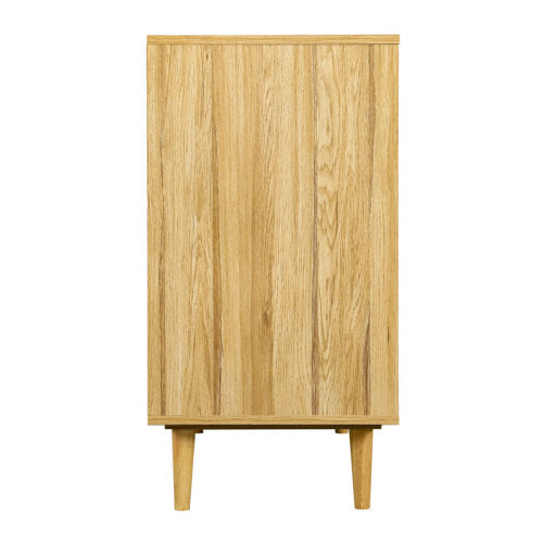 Rattan Storage Cabinet: Accent Cabinet with Doors, Buffet Cabinet with Storage for Living Room, Hallway, Bedroom