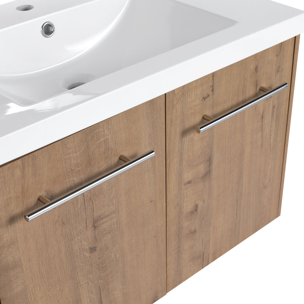 30 Inch Soft Close Doors Bathroom Vanity With Sink, For Small Bathroom,(KD-Packing)