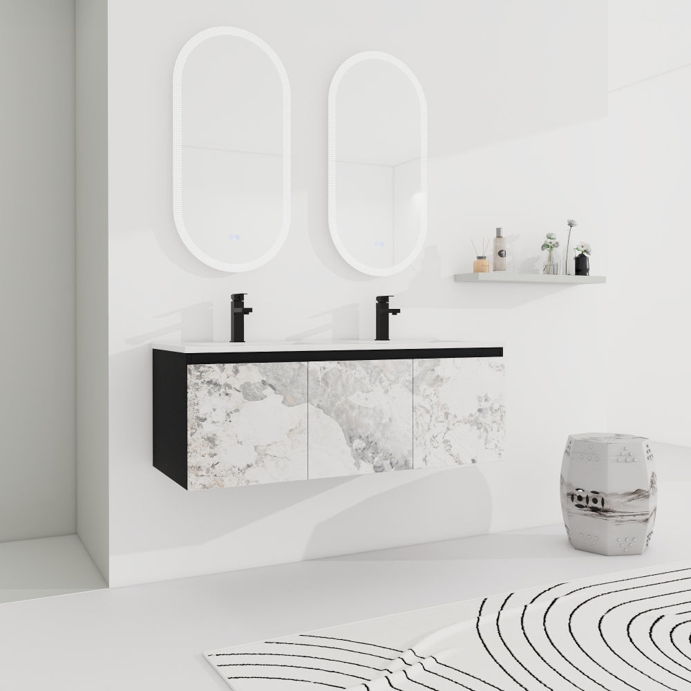 48'' Floating Wall-Mounted Bathroom Vanity & Soft-Close Cabinet Door, KD-Package