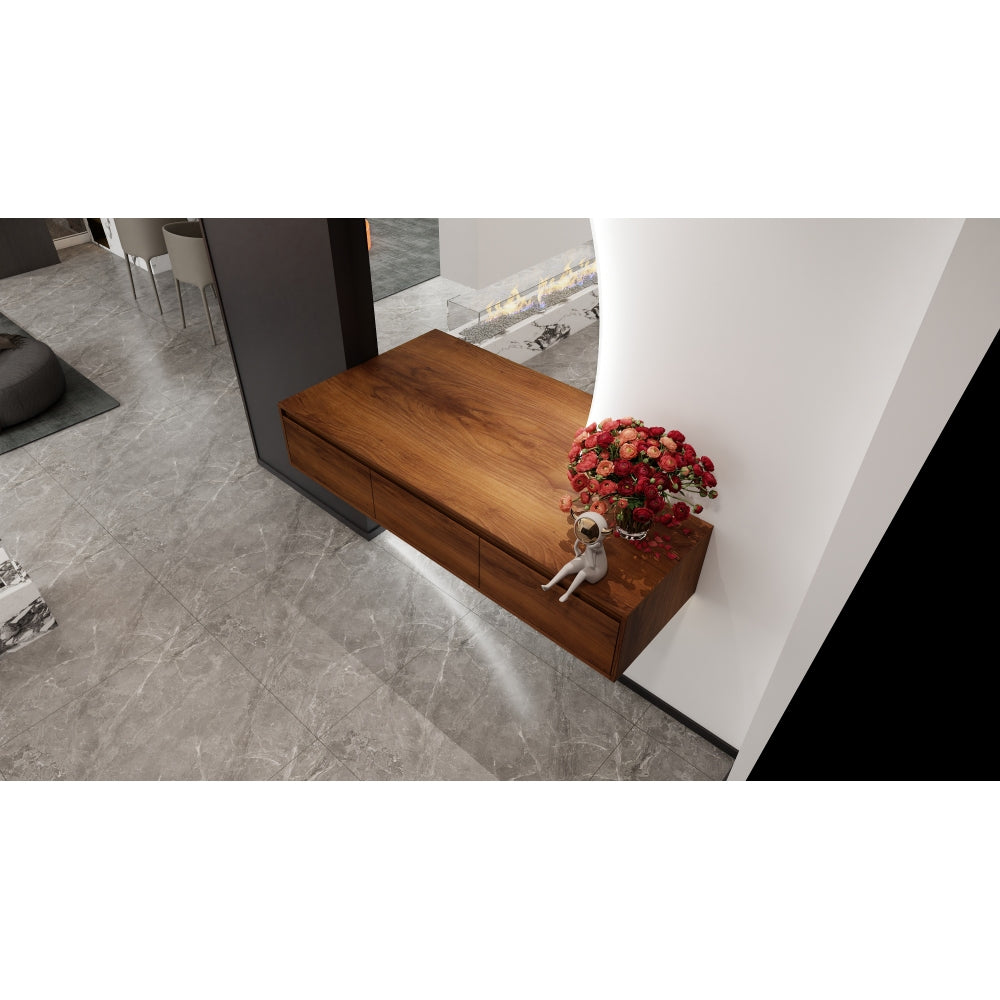 60" Bathroom Cabinet,Soft Close Drawer,Float Mounting Design (Only Vanity, Without Sink)
