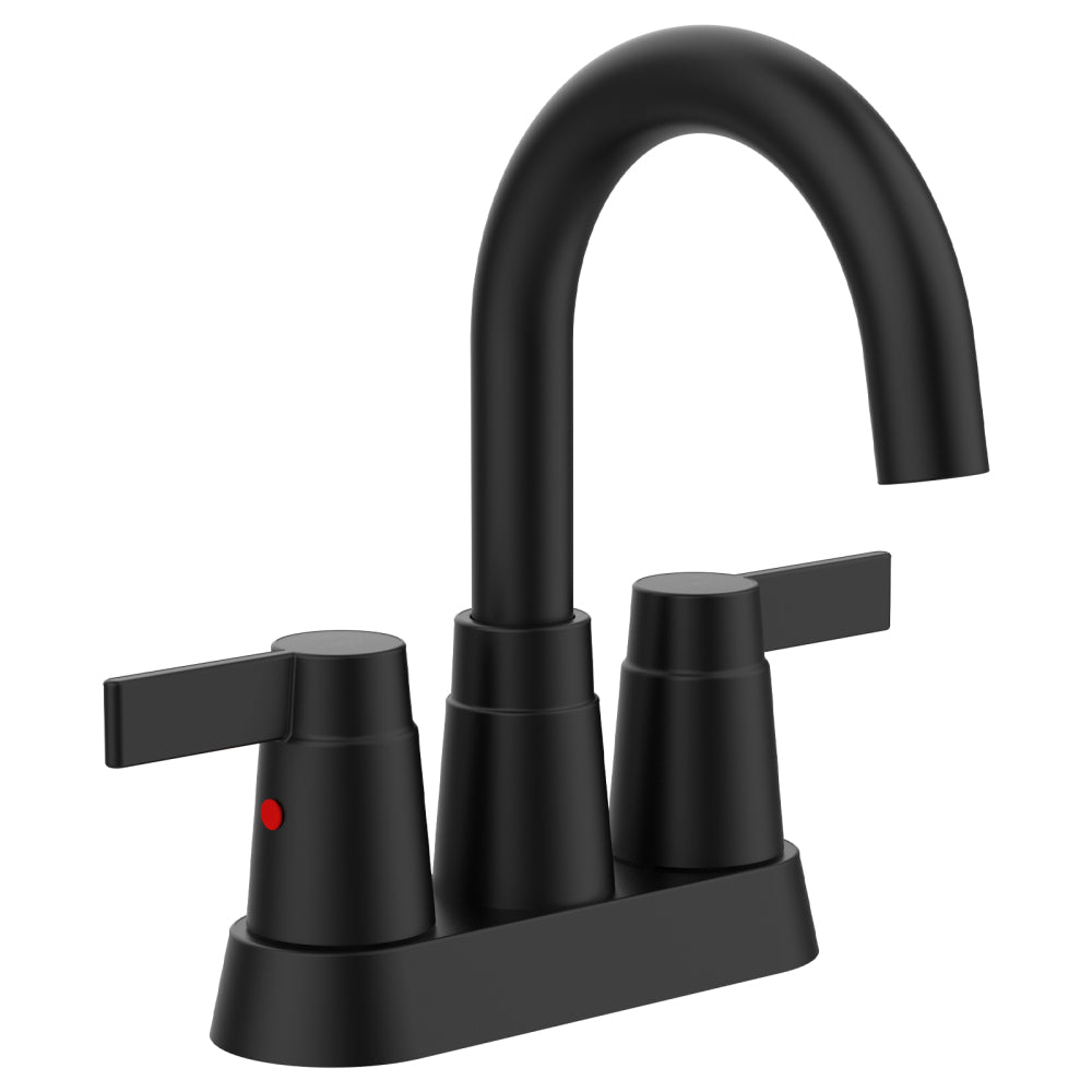 Bathroom Faucet Brushed Nickel 2-Handle Bathroom Sink Faucet 360 Degree High Arc Swivel Spout Centerset 4 Inch Vanity Faucet RV Bathroom Faucet 3 Holes Lavatory Faucet