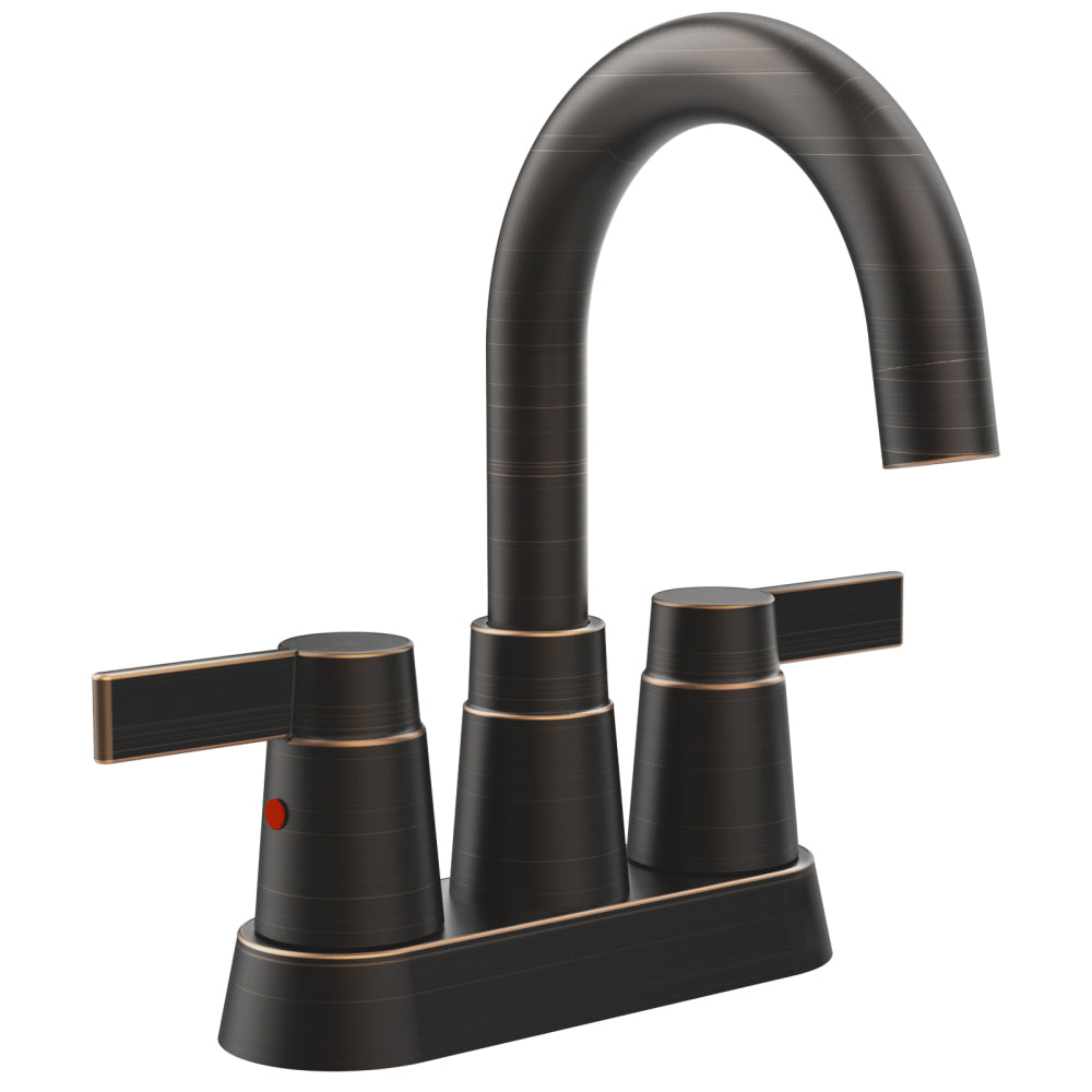 Bathroom Faucet Brushed Nickel 2-Handle Bathroom Sink Faucet 360 Degree High Arc Swivel Spout Centerset 4 Inch Vanity Faucet RV Bathroom Faucet 3 Holes Lavatory Faucet