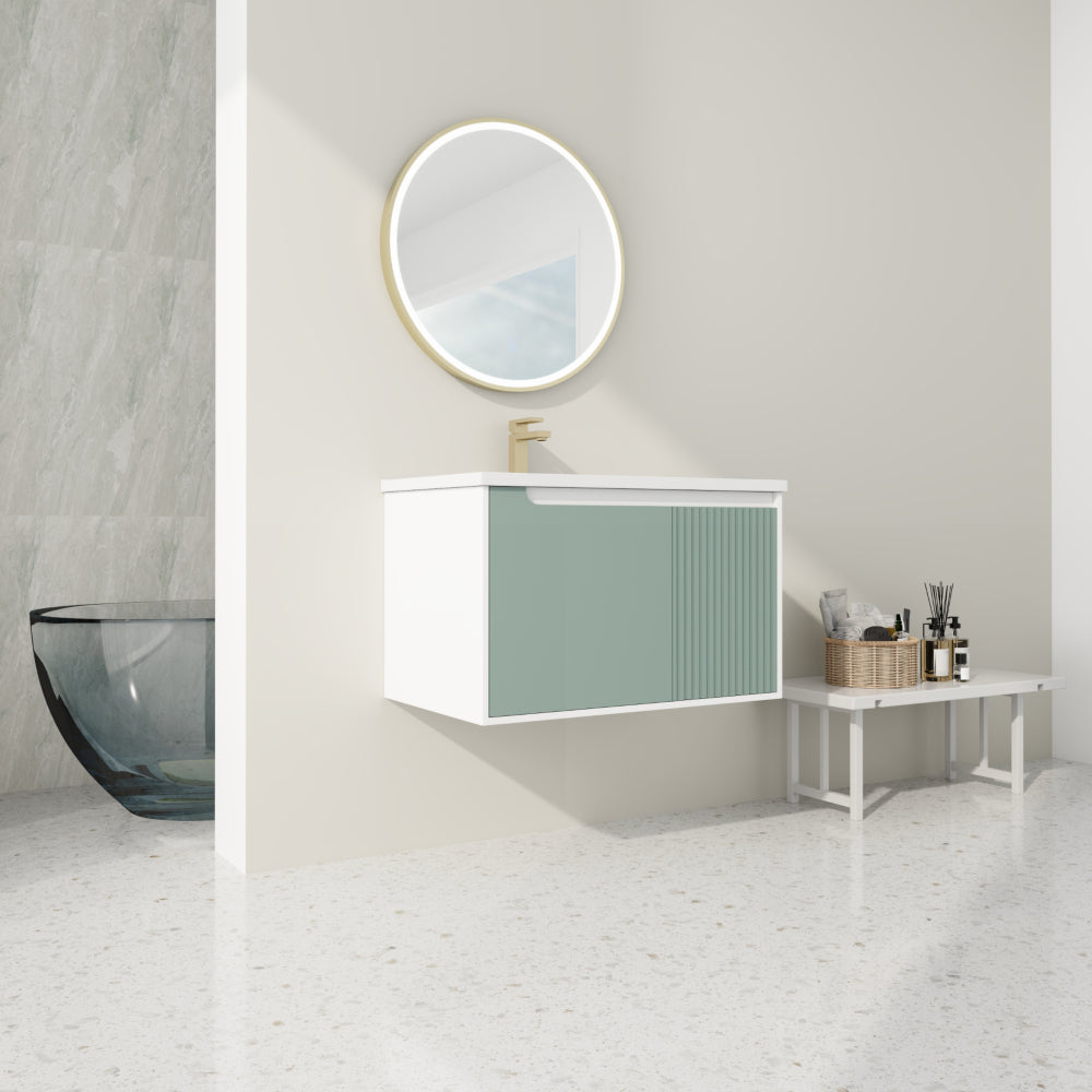 Floating Bathroom Vanity with Sink 32 Inch for Bathroom, Bathroom Vanity with Soft Close Door,
