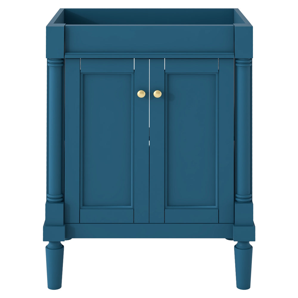24'' Bathroom Vanity without Sink, 2-Tier Modern Bathroom Storage Cabinet, Single Sink Bathroom Vanity, Large Storage Shelves (NOT INCLUDE BASIN SINK)