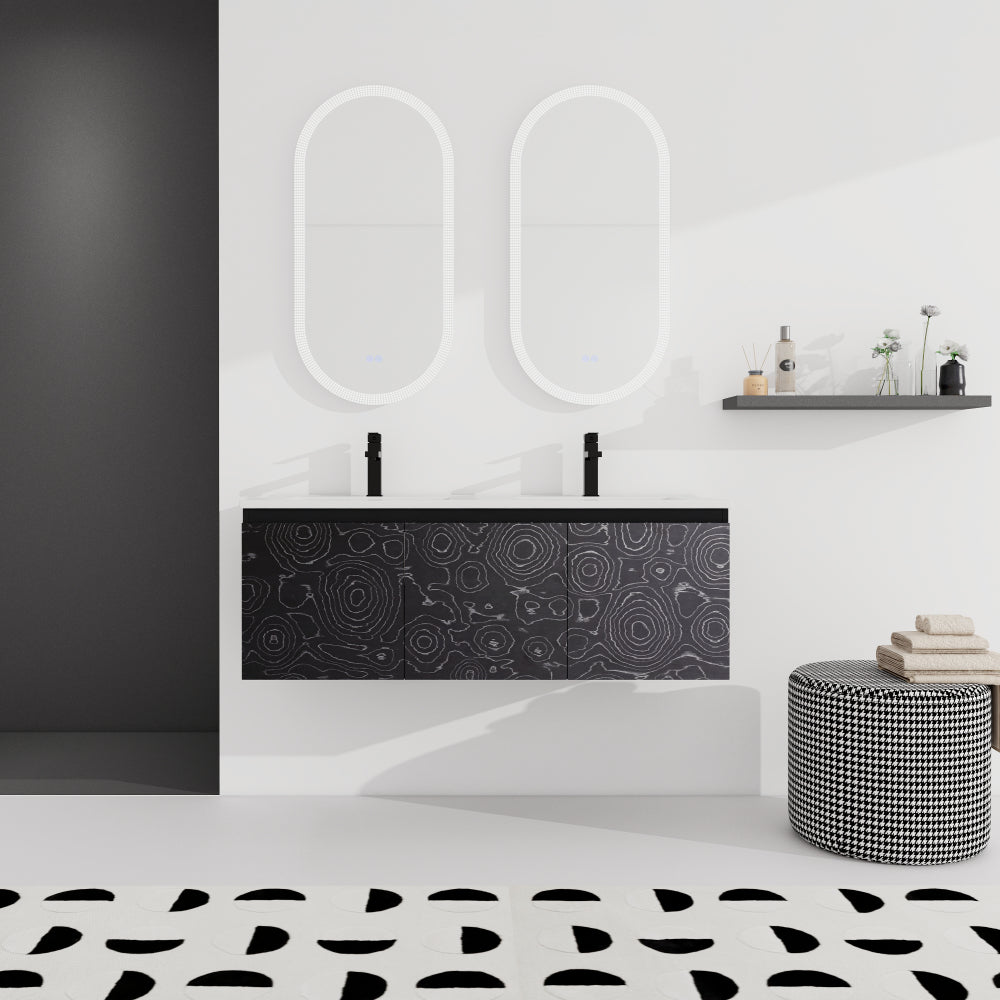 48'' Floating Wall-Mounted Bathroom Vanity & Soft-Close Cabinet Door, KD-Package